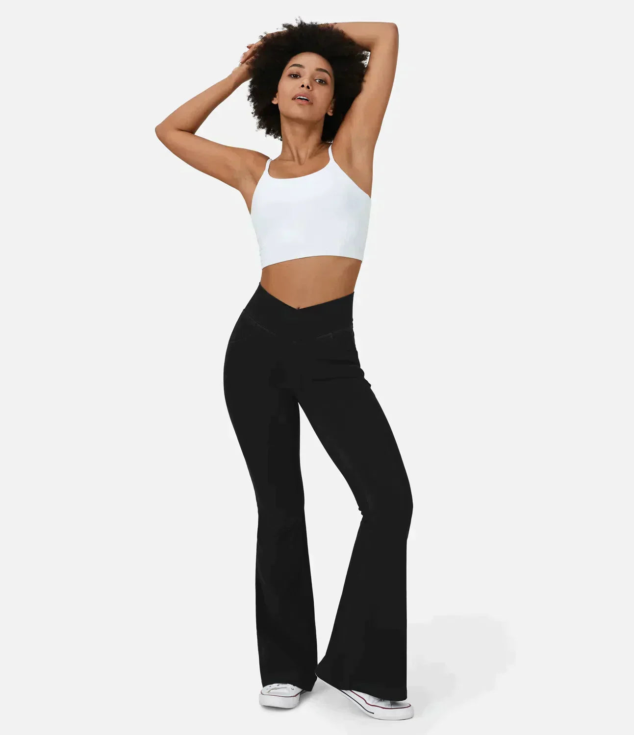 Women’s High-Waisted Flare Trousers | Stretch