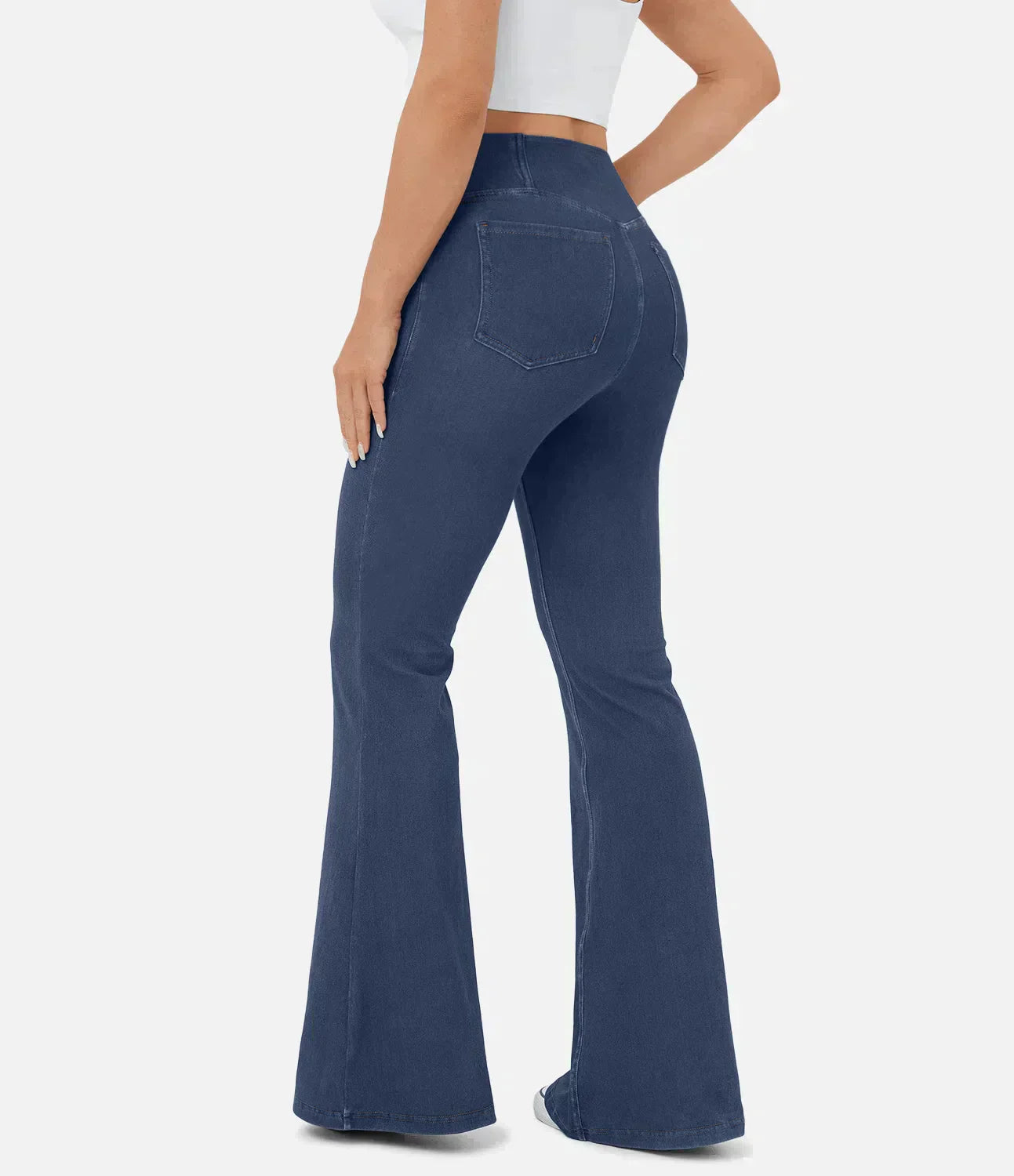Women’s High-Waisted Flare Trousers | Stretch