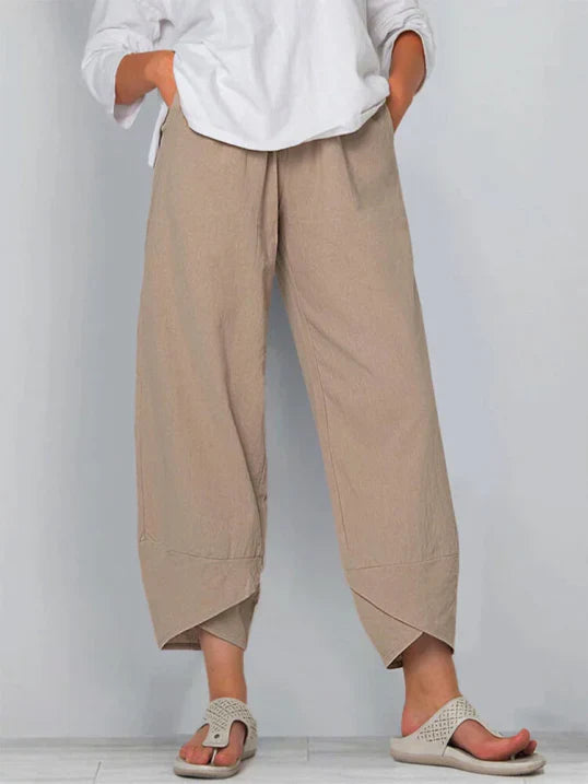 Women’s High-Waisted Palazzo Trousers | Cropped