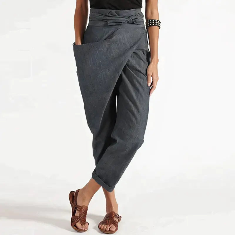 Women’s Wrap Style Trousers | Cropped