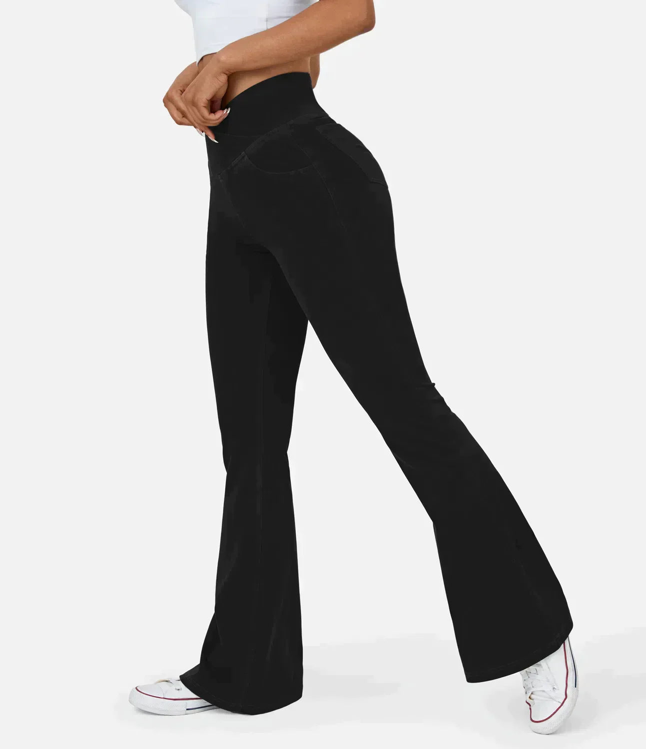 Women’s High-Waisted Flare Trousers | Stretch