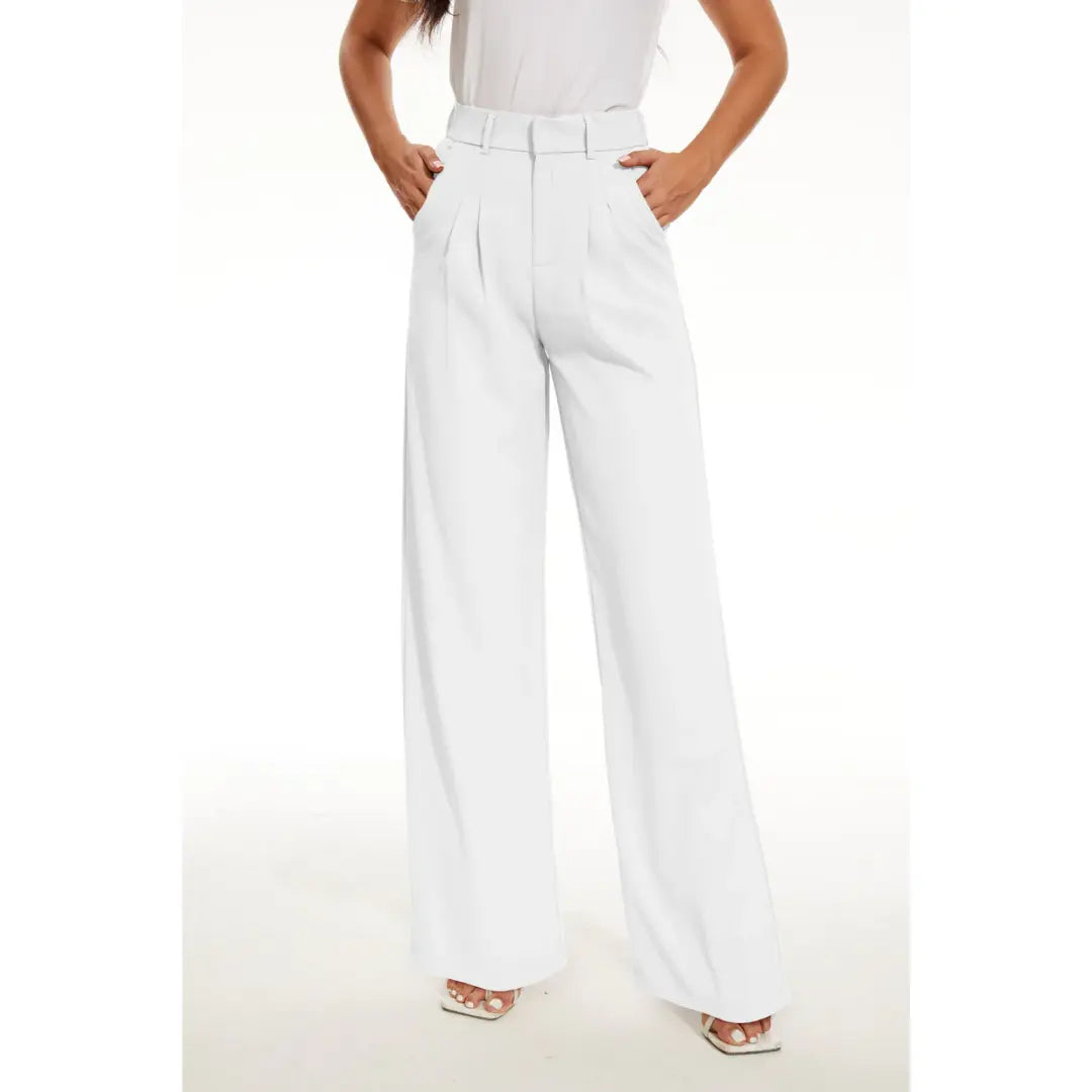 Women’s High-Waisted Work Trousers | Wide Leg
