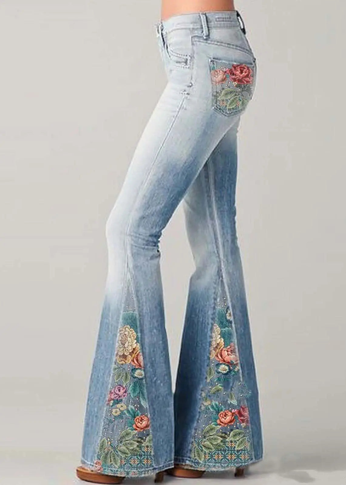 Women’s Boho Flare Jeans | High Waist
