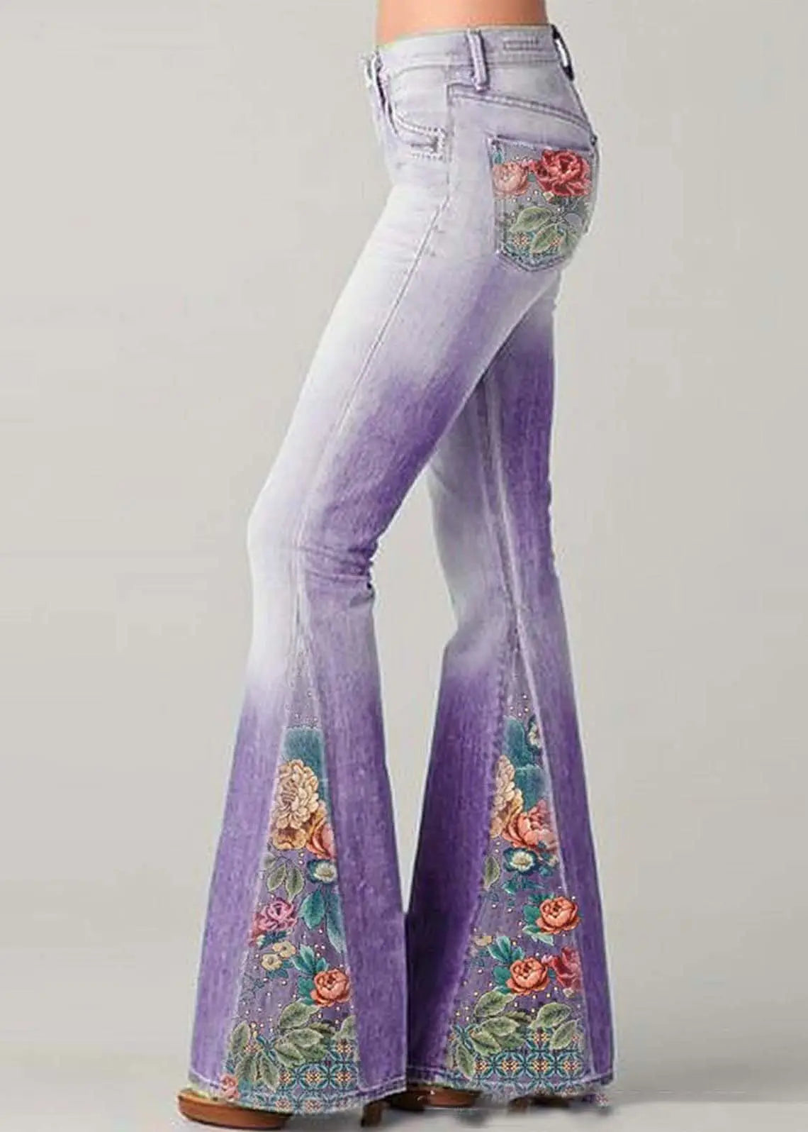 Women’s Boho Flare Jeans | High Waist