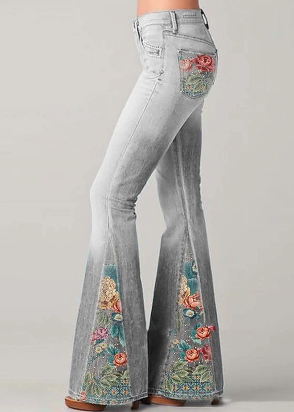 Women’s Boho Flare Jeans | High Waist