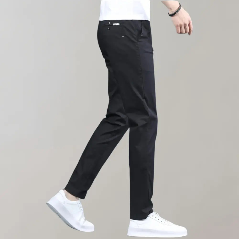 Men’s Straight-Leg Trousers With Side Pockets and Belt Loops