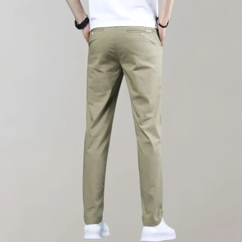 Men’s Straight-Leg Trousers With Side Pockets and Belt Loops