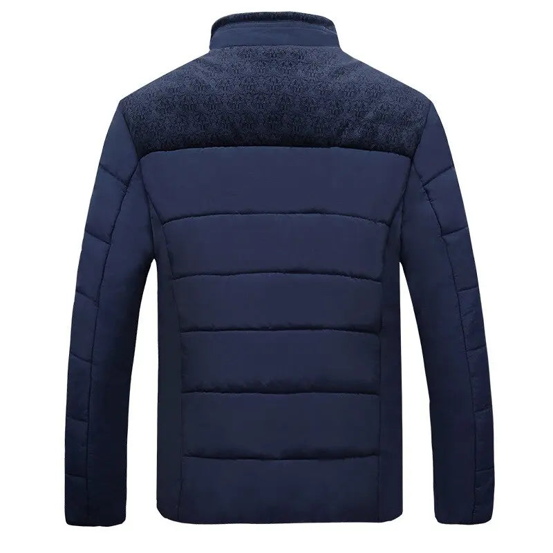 Men's Fleece Winter Jacket with Zip Closure and Soft Inner Lining