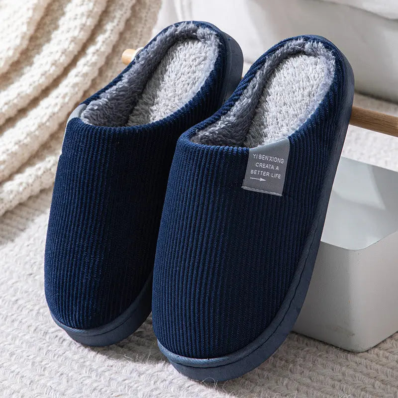 Men's Comfortable Indoor Slippers with Anti-Slip Sole and Soft Lining