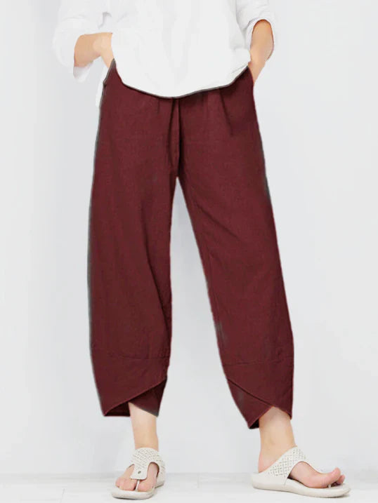 Women’s High-Waisted Palazzo Trousers | Cropped