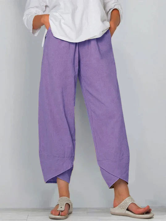 Women’s High-Waisted Palazzo Trousers | Cropped