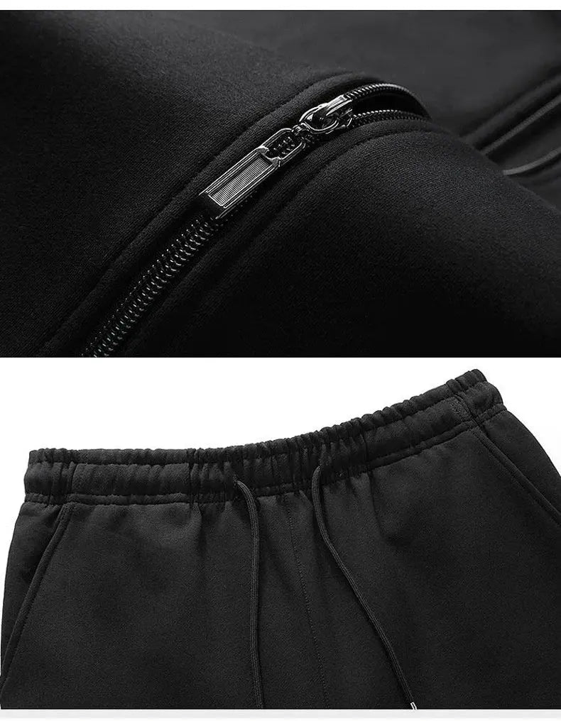 Men's Zip Up Two Piece Tracksuit Set with Jogger Pants and Athletic Jacket