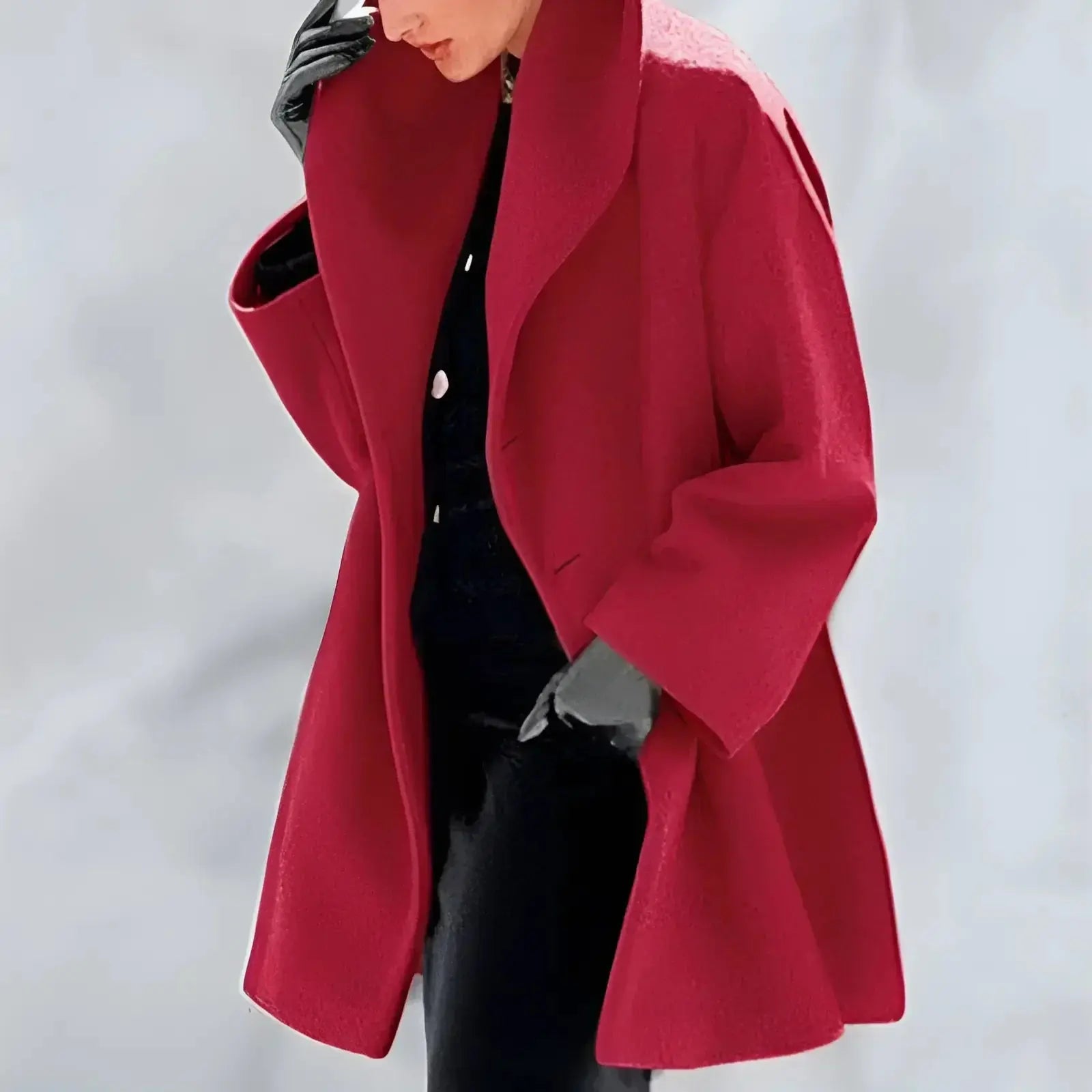 Women's Long Wool Coat for Winter