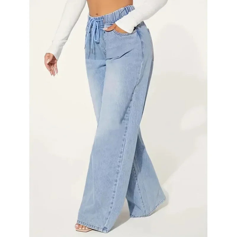Women’s Palazzo Denim Jeans | High Waisted