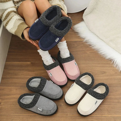 Men's Memory Foam Indoor Slippers with Soft Plush and Anti-Slip Sole