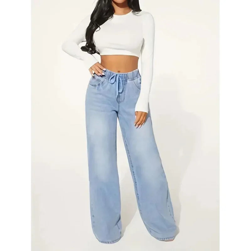 Women’s Palazzo Denim Jeans | High Waisted