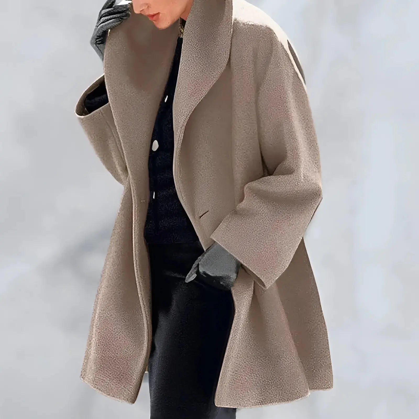 Women's Long Wool Coat for Winter