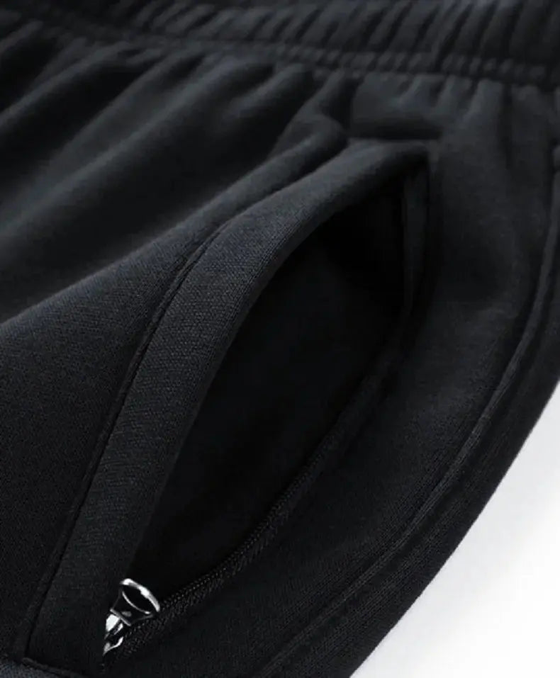 Men's Tracksuit Two Piece Set with Zip Jacket and Geometric Detail