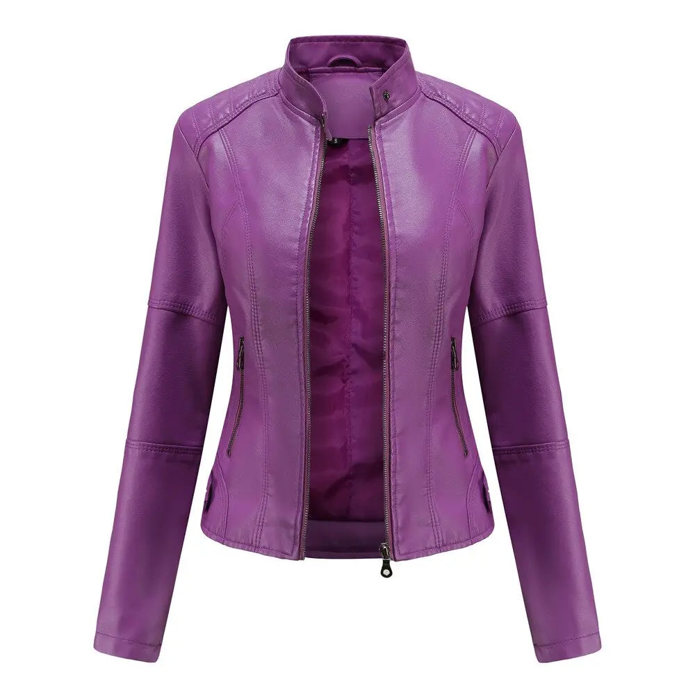 Women's Leather Jacket Winter